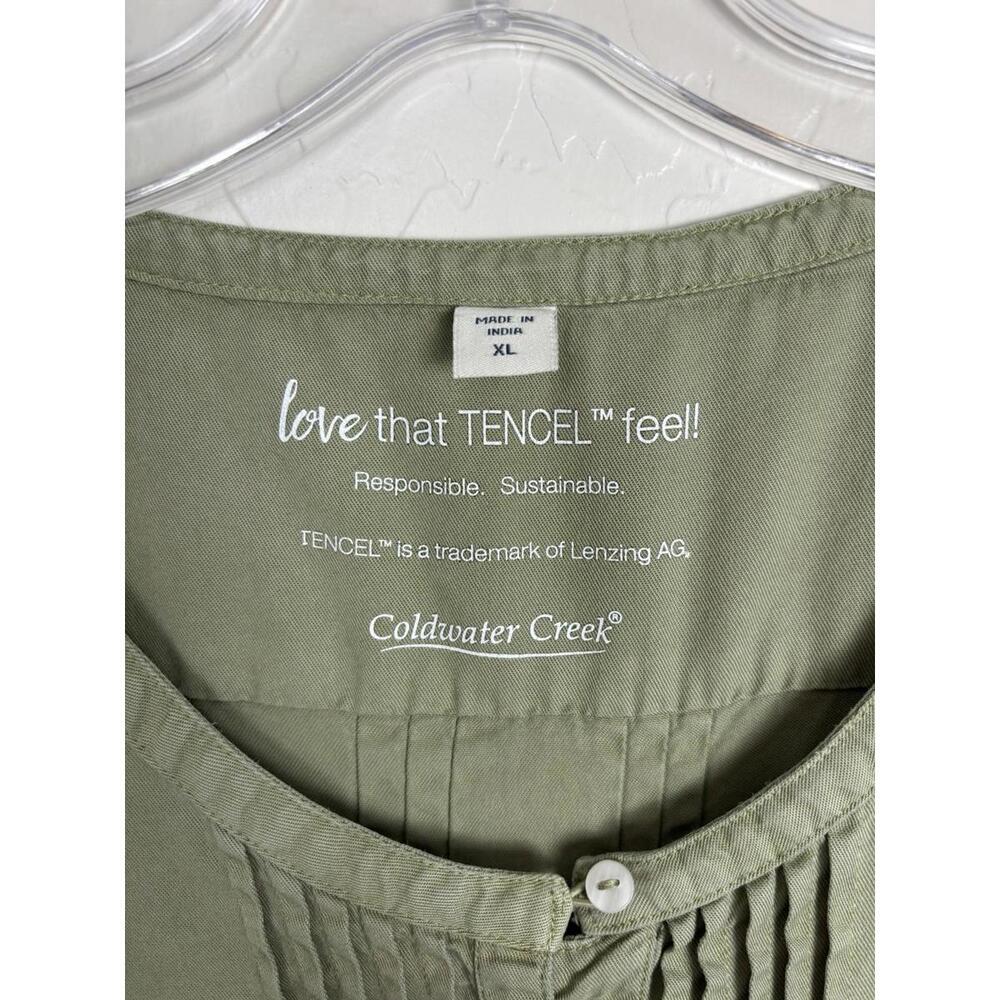Coldwater Creek Olive Green Sleeveless Dress - Picture 4 of 6
